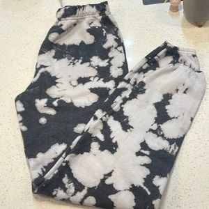 SHEIN Cotton joggers Black an white Ty-dye